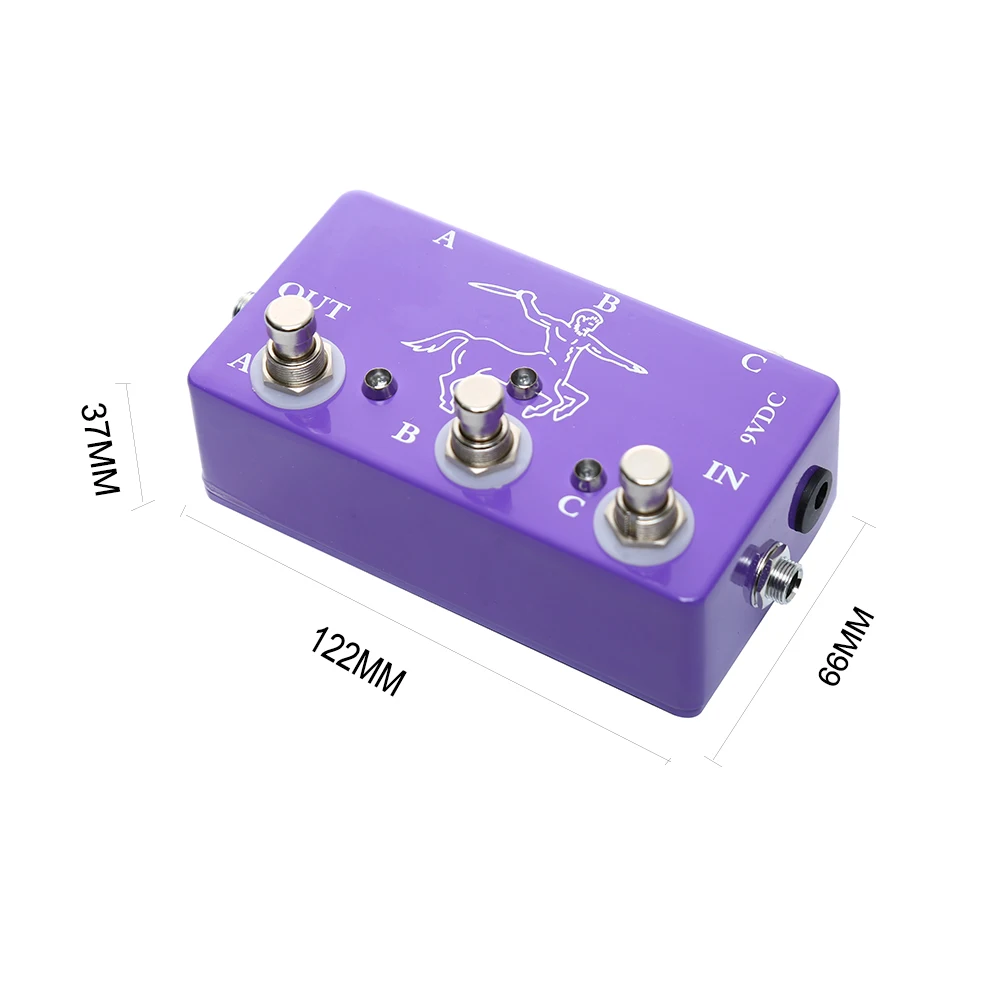 Hand Made Purple Color Looper Pedal Switch ABC Box 3 Looper Pedal Guitar Accessories