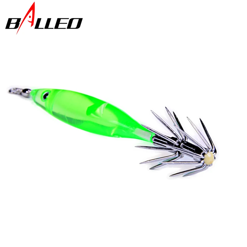 Balleo-하드 낚시 루어 7cm/3.5g 5 색, 오징어 고 탄소강 후크, 문어 크랭크 인공 지그, 오징어 새우 미끼, 10 개