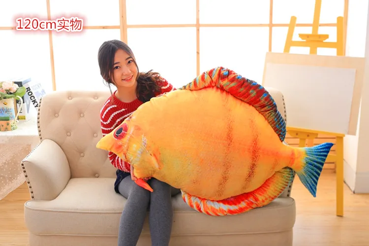 huge plush creative bread fish toy yellow fish pillow doll gift about 120cm