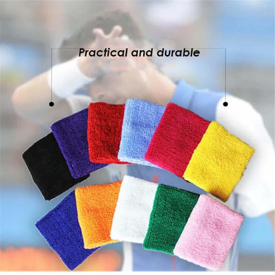 AOLIKES 1PCS Tower Wristband Tennis/Basketball/Badminton Wrist Support Sports Protector Sweatband 100% Cotton Gym Wrist Guard