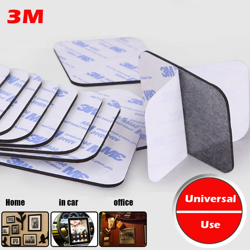 10x 3M 9448 Glue EVA Foam Pads Double Sided Adhesive Strong MountingTape for Home, in cars, office hook, Picture 61mmx78mm, 2mm