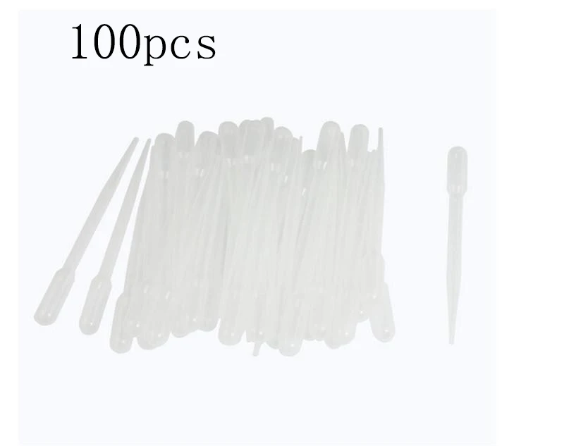 

100pcs 3ml Disposable Pipettes Plastic Squeeze Transfer Pipettes Dropper For Silicone Mold UV Epoxy Resin Craft Jewelry Making