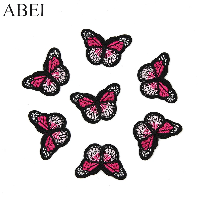 10pcs/lot Embroideried Butterfly Stickers Diy Dress Embellishment Garment Motif Badge Accessories Diy Appliques Clothes Patches