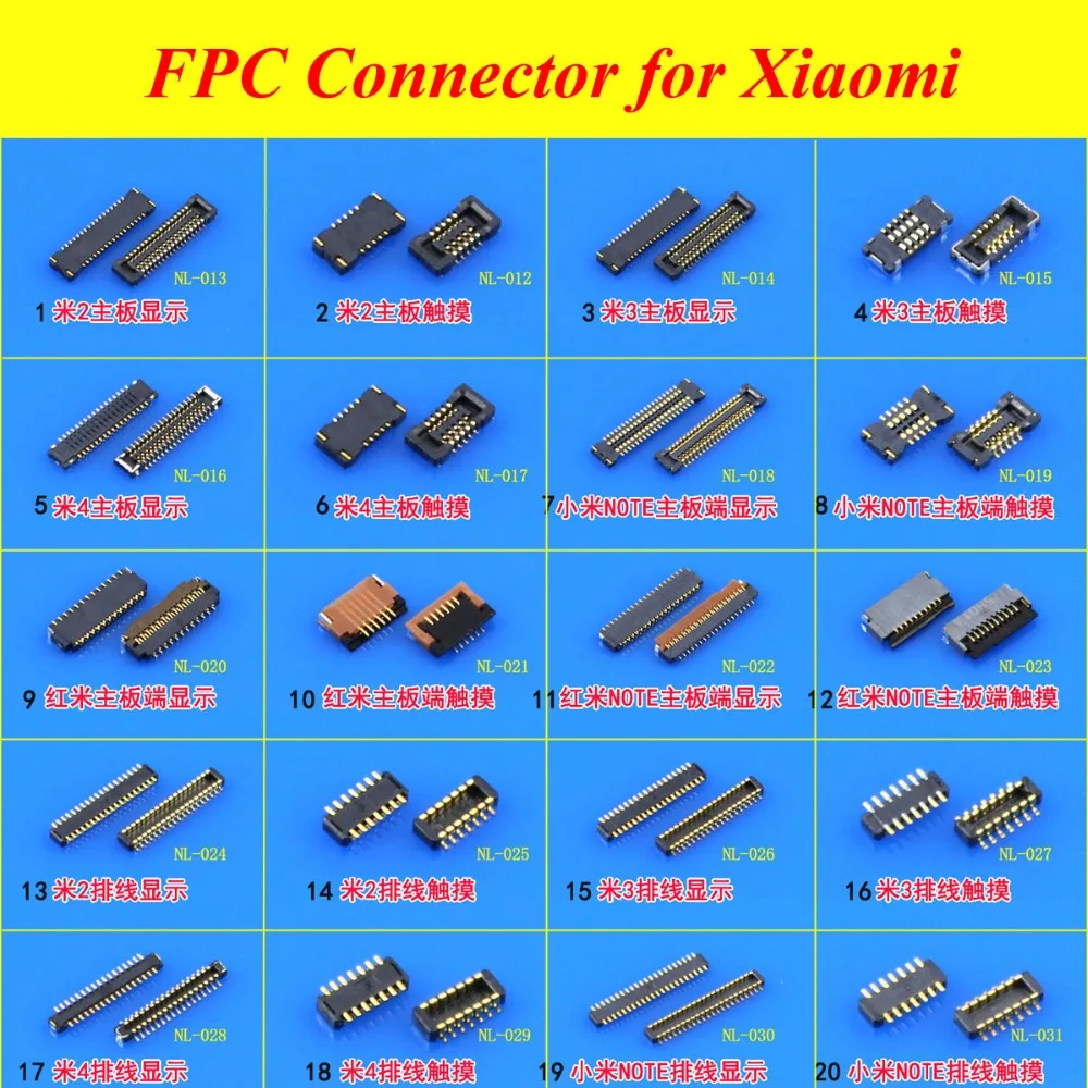 마더 보드 메인 보드의 LCD 디스플레이 화면/터치 FPC 커넥터 1 개, 샤오미 Mi 4 Mi4 Mi2 Mi3 Mi note Redmi Note 로직