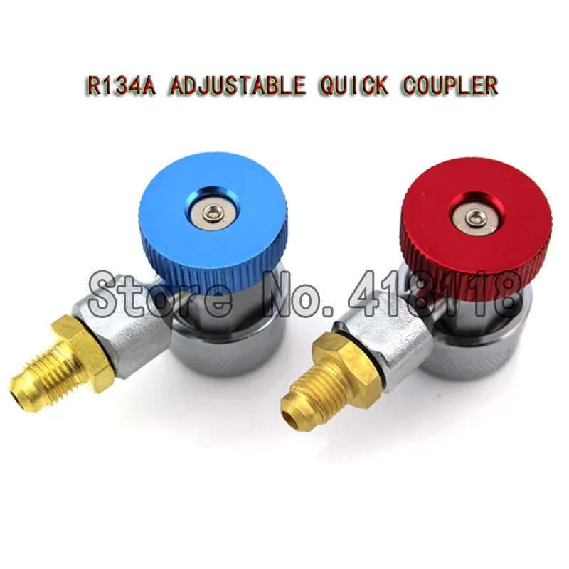 

Deluxe Adjustable AC R134a Quick Couplers/Connectors/Adapters for Air-Conditioning