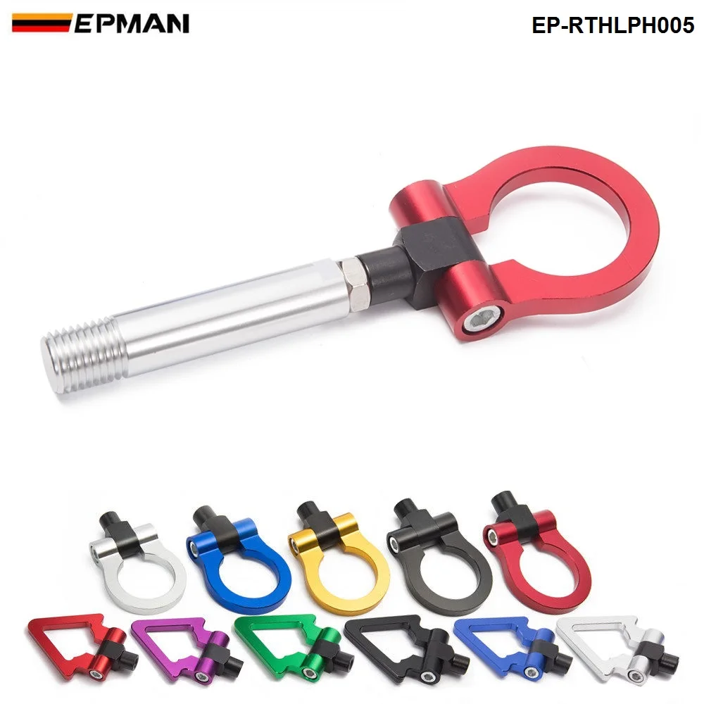 EPMAN Sport Japan Model Car Auto Trailer Tow Hook Ring Eye Towing Front Rear Aluminum For Honda FIT New EP-RTHLPH005