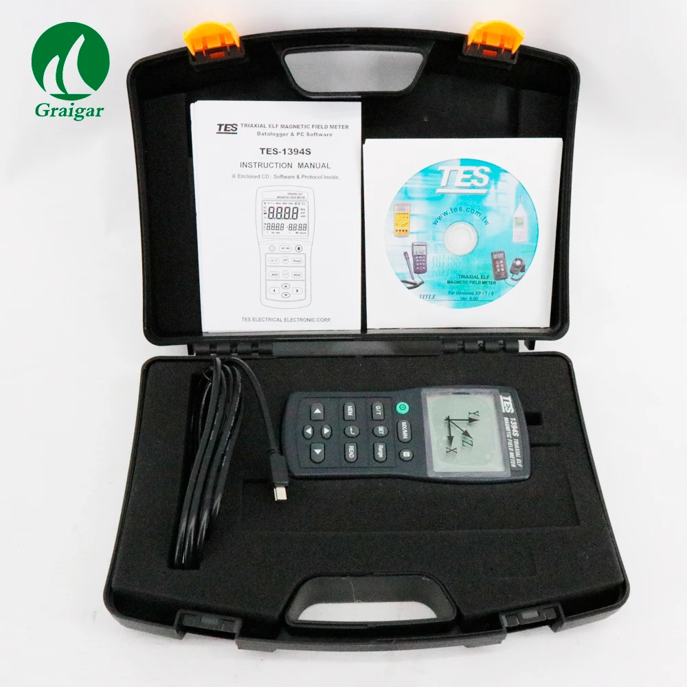 Emf Meter TES-1394S Met (Usb & 4Gb Sd-kaart) bijgewerkte Versie Van TES-1394 Hand-Held Emf Tester Elektromagnetische Veld Tester