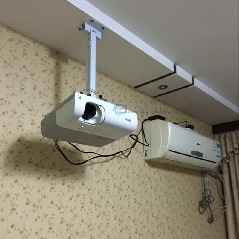 Universal Projector Ceiling Mount 43 To 65cm Working Distance for HD LCD LED 3D Beamer Wall Bracket Hanging White Color