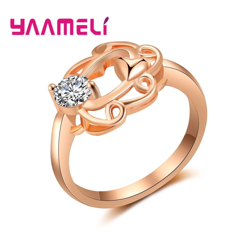 Lose Money Big Promotion For Women Female Finger Rings Clear Cubic Zirconia Fine Gold Color Crystal Jewelry Wholesale