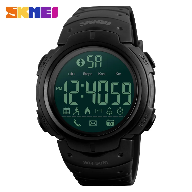 SKMEI Men Smartwatch Sport Digital Watches APP Remind Passometer Waterproof Smart Watch Bluetooth-compatible Reloj inteligente