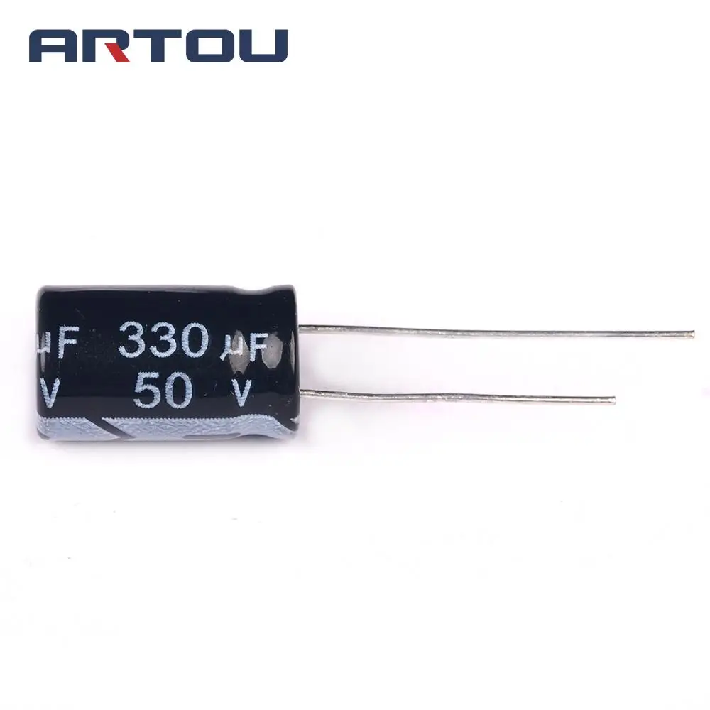 50PCS 50V 330UF 10*16 10X16MM 330UF DIP Aluminum Electrolytic Capacitor