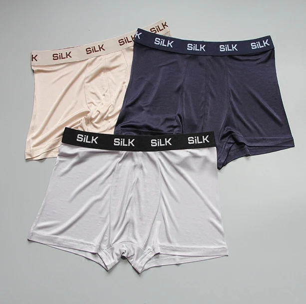 1PC 100% Pure Silk Soft Men\'s Underwear Boxer Size L XL 2XL 3XL SG106