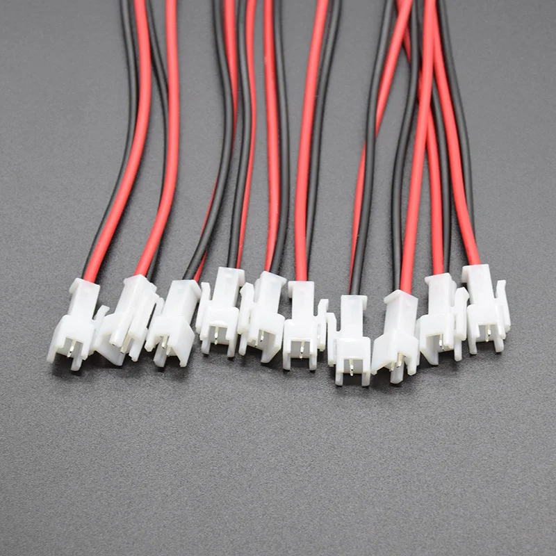 20pcs/10Pairs  white Micro JST  2 PIN Male & Female Plug Connector With Wire Cables Length100mm