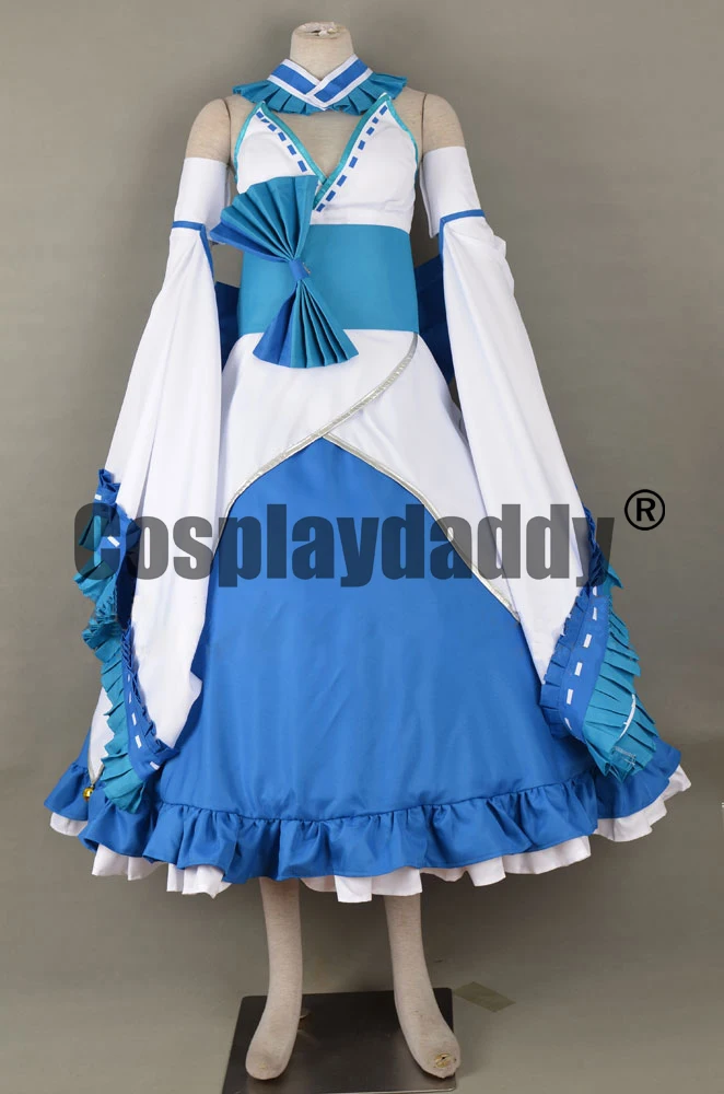 Shining Resonance Refrain Elf Kirika Towa Alma Song Maiden Kimono Dress Cosplay Costume F006