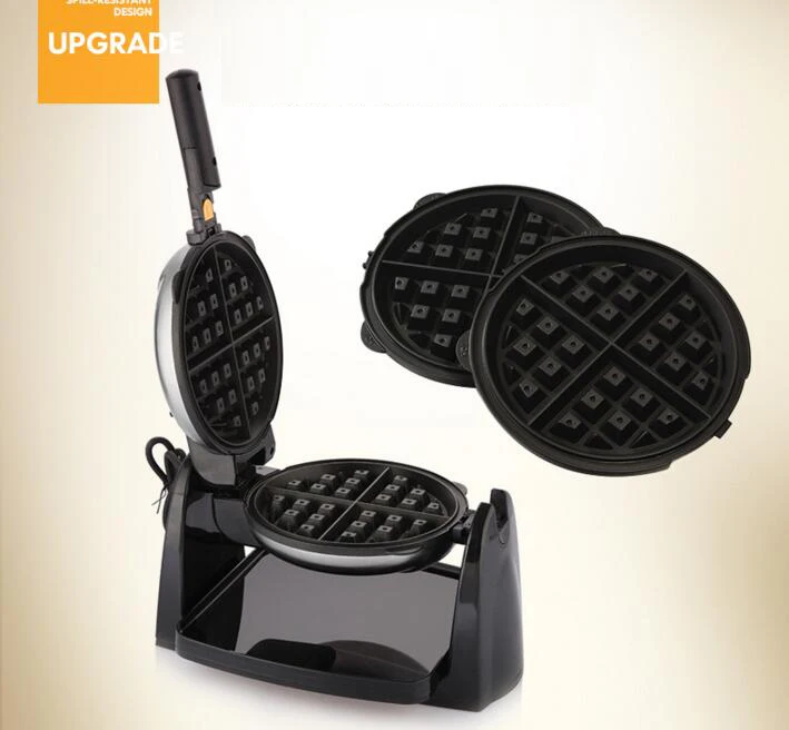 Household Rotating Waffle Maker Multi-function Automatic Double Heating Rotating Muffin Baker Electrical Baking Pan