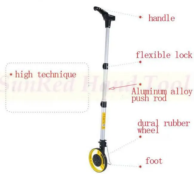 BESTIR taiwan made excellent qaulity ABS 0~99,999.9 Meters Feet Yards Digital measure wheel distance measuring NO.01383