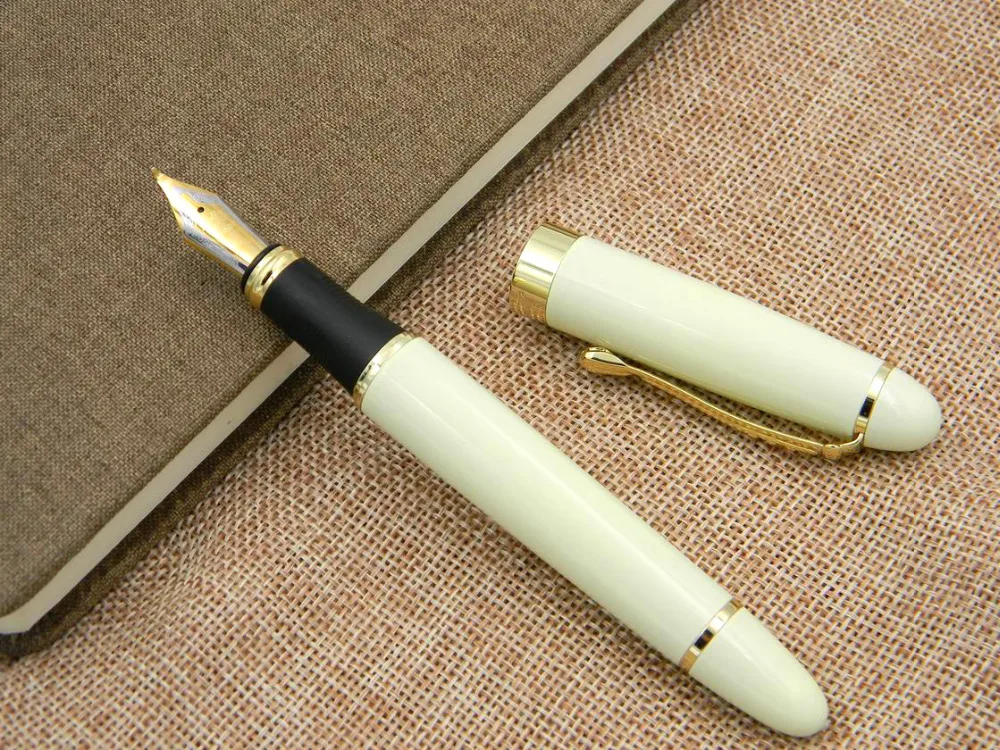 jinhao X450 new WHITE golden piece Trim calligraphy 1.0mm Fountain Pen