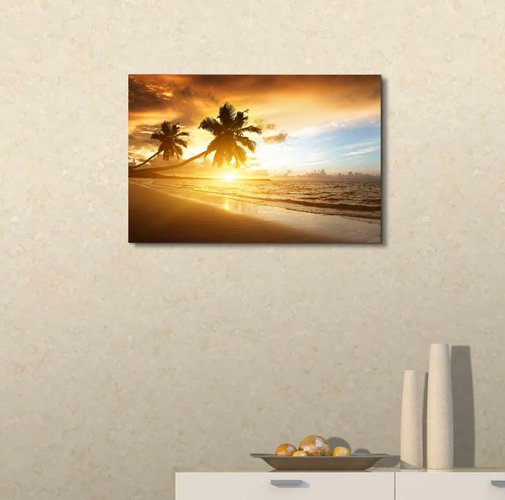 

Sea Wave Single Pictures Wall Art for Dining Room Kitchen Wall Decor Dolphin Animals Sunset Coconut Tree Poster Printed Dropship