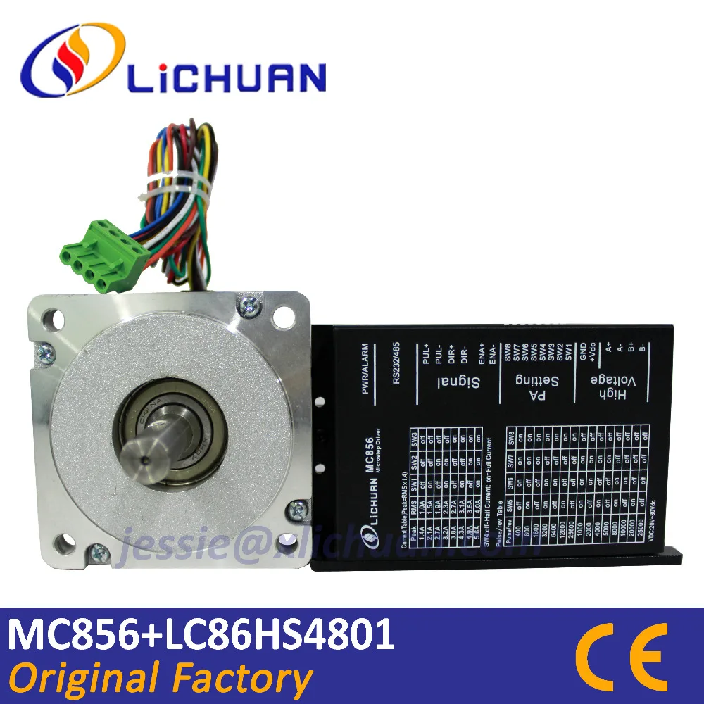 

Lichuan 8.5nm 2 phase stepper driver MC856 and LC86HS4801 nema34 step hybrid motor cnc machines parts