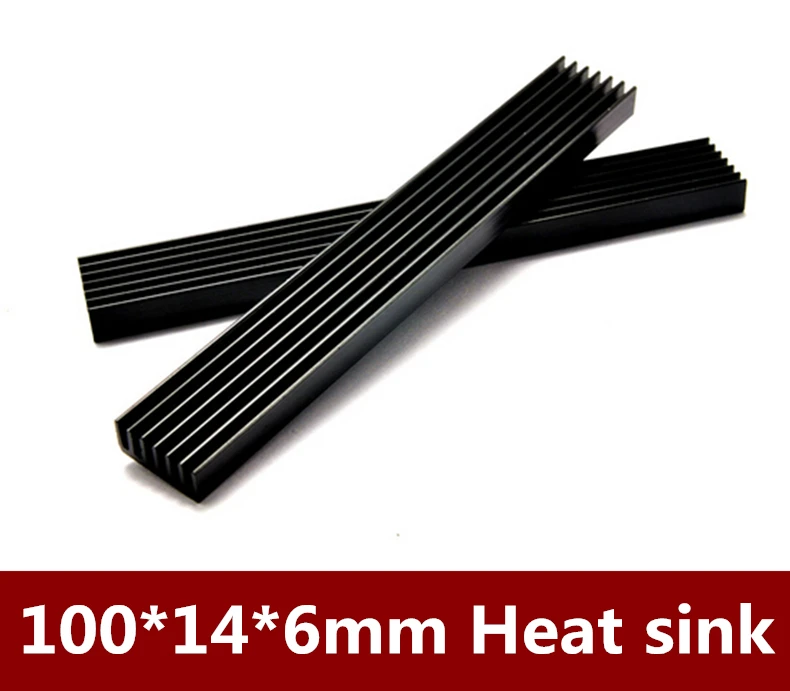 High Quality  10pcs/lot  100*14*6mm aluminum heat sink aluminum extrusion led heatsink profile  Free shipping