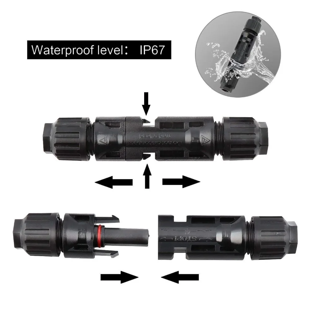 20 Pairs Solar Connector Male and Female  Solar Panel Connector for Solar Cable Suitable Cable Cross Sections 2.5mm2~6.0mm2 IP67