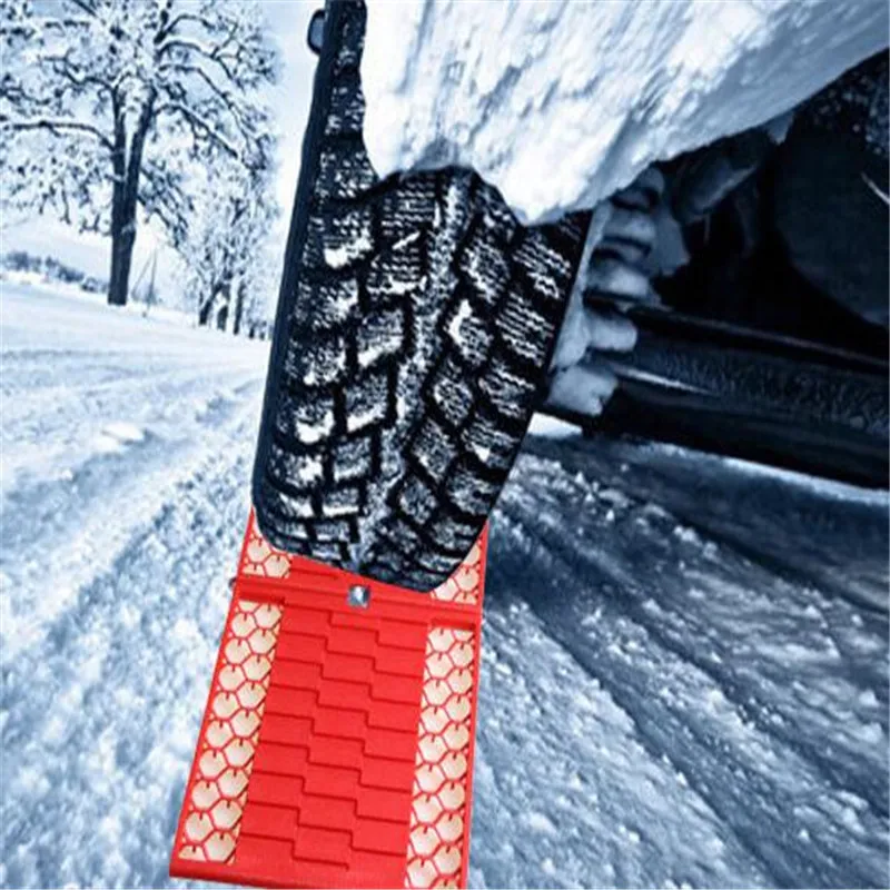 2pcs/lot Car Foldable Tyre Grip Tracks Snow Mud Sand Escape Mat Plate Chains Emergency Escaper  For Cars Road Trouble Clearer