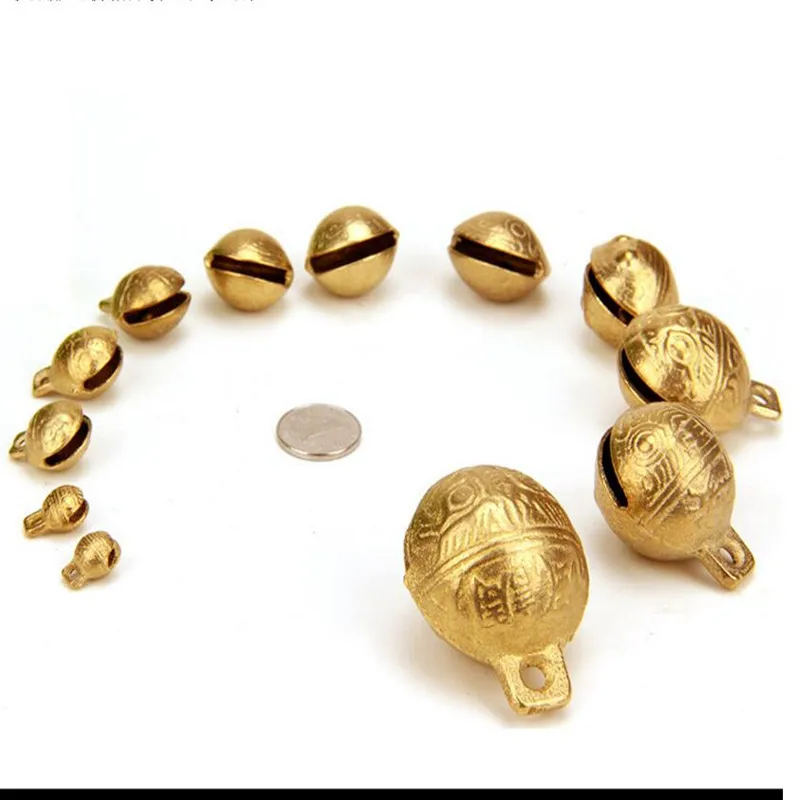50PCs Multi-size Tiger bells Jingle Bells Pendants Hanging Christmas Ornaments Christmas Decorations Party DIY Crafts Accessorie