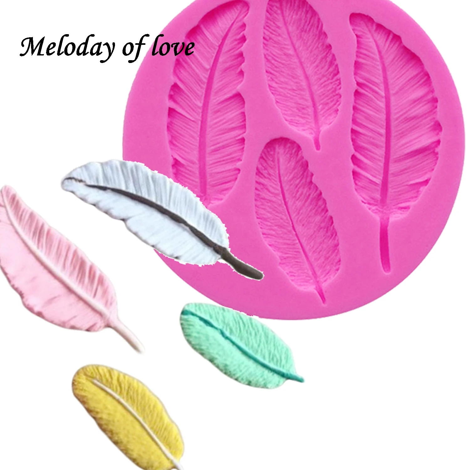 Birds Feathers chocolate DIY fondant cake decorating tools lace border silicone mold kitchen baking utensils T0057