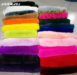 Wholesales Price Real Rabbit Fur 40x24cm DIY Scarves Hat Pompom Coat Blanket Cushion Sewing Material Fluffy Soft Genuine Fur R16