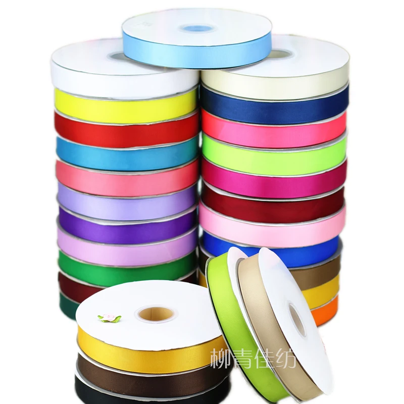 (100 yards/roll) Grosgrain Ribbon Wholesale gift wrap decoration Christmas ribbons images - 6