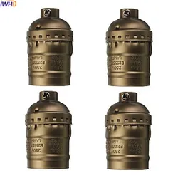 IWHD Aluminium Soquete E27 Lampe Halter Basis Edison Portalampada Vintage E27 Buchse Birne Halter Fassung 110 v-220 v