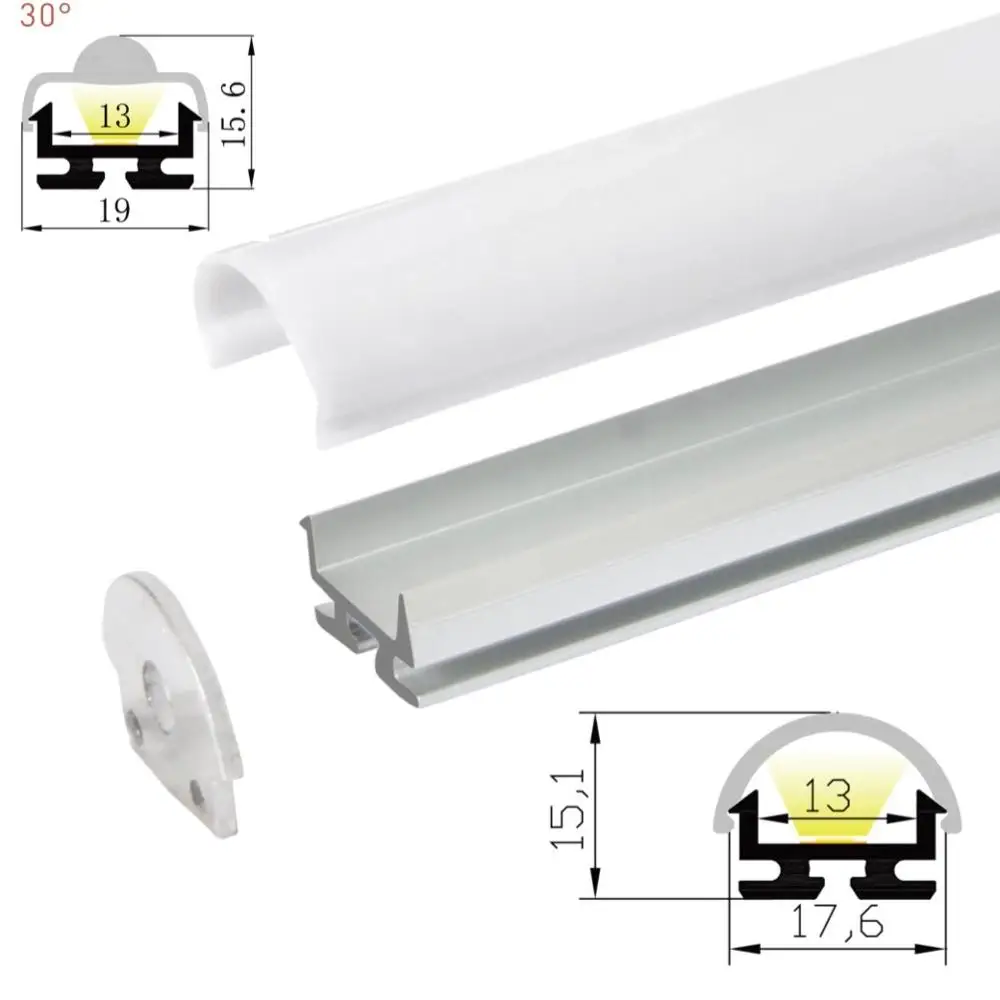 

10m(10pcs) a lot, 1m per pcs, Aluminum profile for led sign strips light, clear cover or milky diffuse cover or 30 degree lens