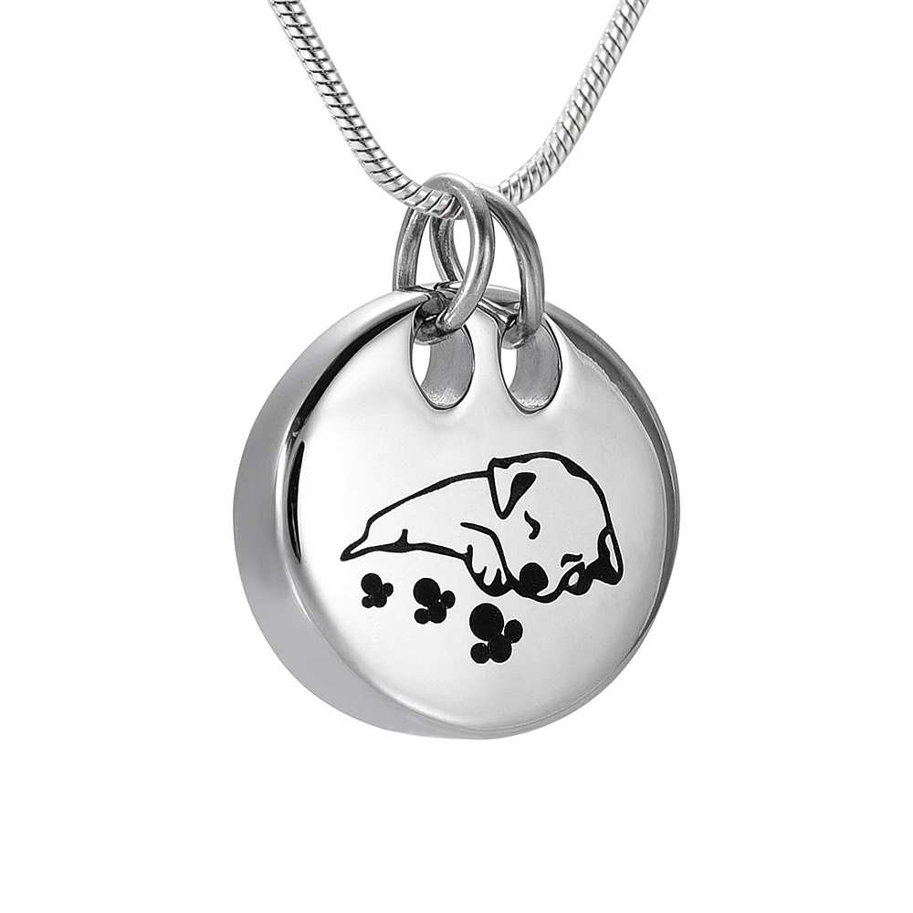 Lovely Pet Paw Pendant For Ash Holder Dog Cremation Necklace Cremation Urn Memorial Pendant Necklace For Human Keepsake Jewelry