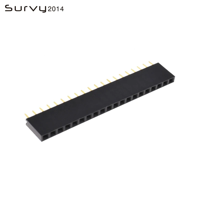 10/20/50PCS 20 Pin Header Socket gold plated 20Pin 2.54mm Row Straight Female Single