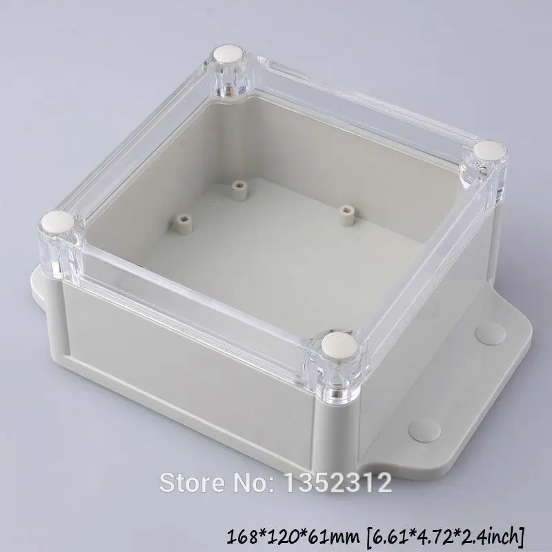 

2 pcs/lot 168*120*61mm IP68 Plastic waterproof box for electronic wall mount ABS enclosure DIY project box junction control box