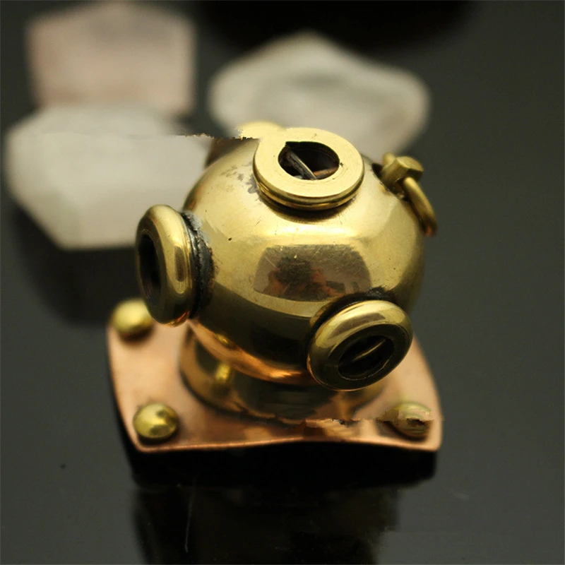 1PC Brass Submarine Diving Cap Paracord Knife Beads Lanyard Pendant Paracord Survival Bracelet Buckle DIY Decorative Accessories