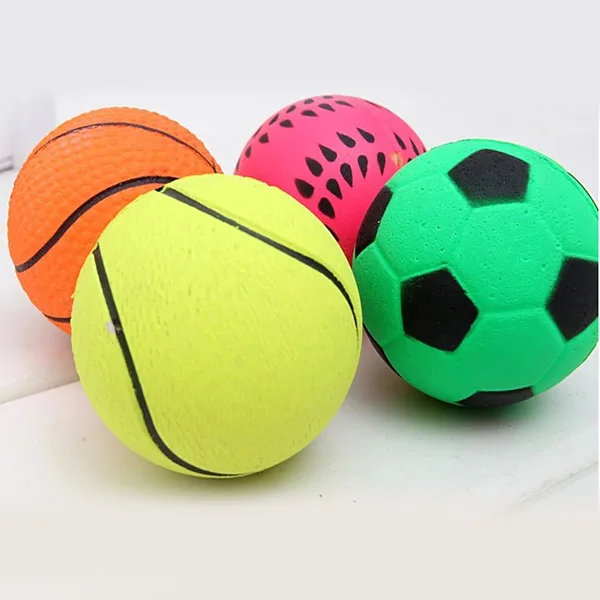 1Pcs Lovely Durable Basketball/Soccer etc Shape Solid Small Bouncy Ball Dog Training Chewing Playing Pet Toys