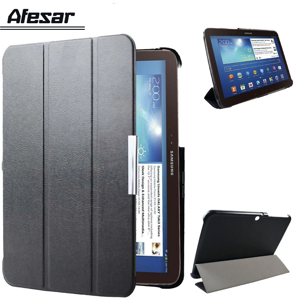 GT P5200 P5210 P5220 Ultrathin Slim Smart Flip Cover Stand Leather Case for Samsung Galaxy Tab 3 10.1 Book Folio Cover Autosleep