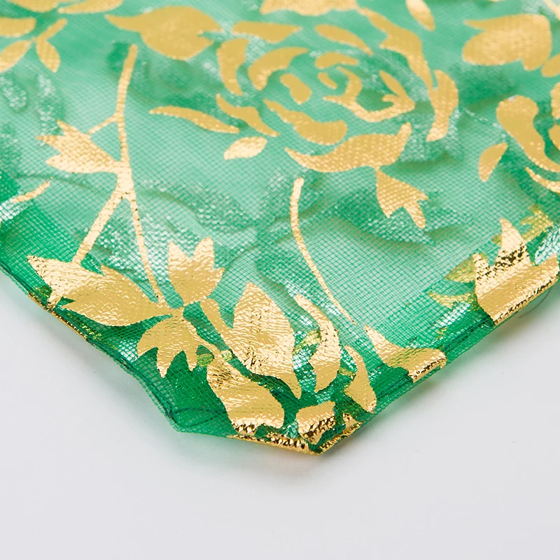 20x30cm Green Rose Organza Jewelry Bags Cheap Organza Pouches Christmas Wedding Gift Bag Jewelry Packaging Drawstring Pouch