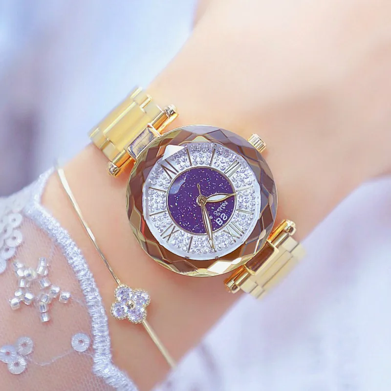 Fashion Luxury Crystal bracelet  Watch Women Gold Quartz Watch Date Clock Female Ladies Wristwatches relogio feminino Girls Gift