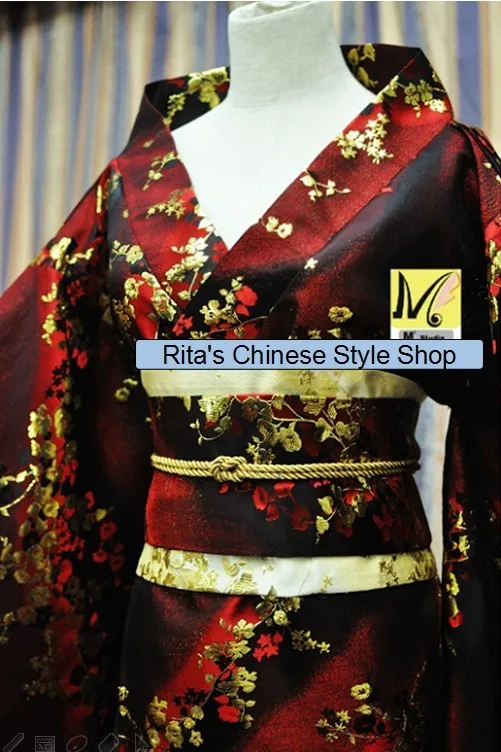 Sa Jin Zhen Xiu Tradizionale Kimono Giapponese Multicolor Personalizzazione Costume delle Donne