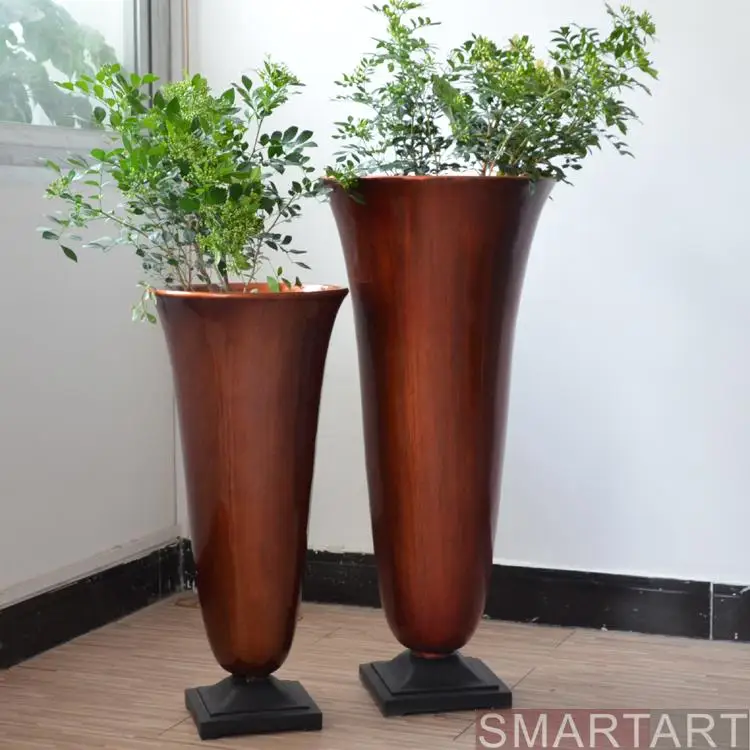 If the SMARTART glass steel mall model room villa Club Project flower vase floor decoration