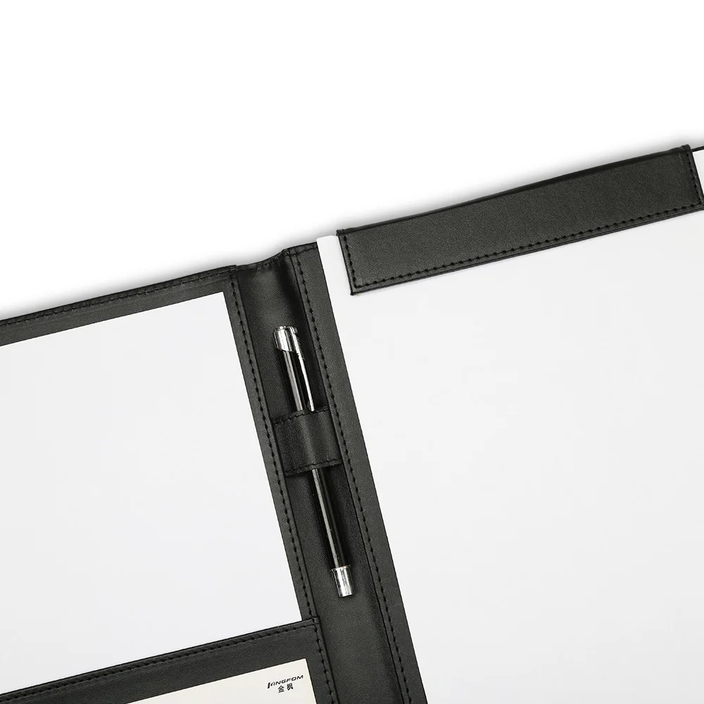 A4 PU Leather Planner Notebook Ring Binder File Folder Portfolio Office School Folder for Documents A4 Paper Writing Board