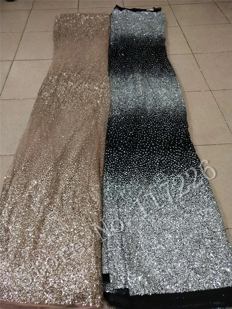 

Nice design fashion design JRB-92817 print glued glitter powder tulle mesh lace fabric sparkle for sawing