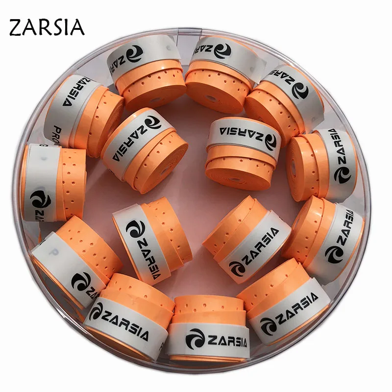 

(Orange) 60 pcs ZARSIA Sticky feel tennis Overgrip, perforated Badminton Grip,tennis overgrip,Anti-skid weat absorbed wraps taps