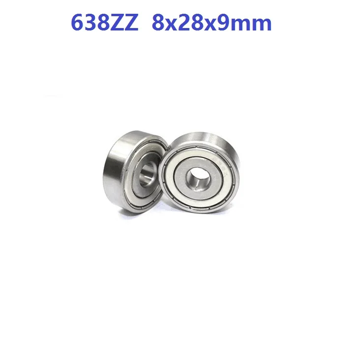 

500pcs/lot 638ZZ 638-ZZ 638 ZZ 8*28*9mm Deep Groove Ball bearing Mini Miniature Ball Bearings 8x28x9mm