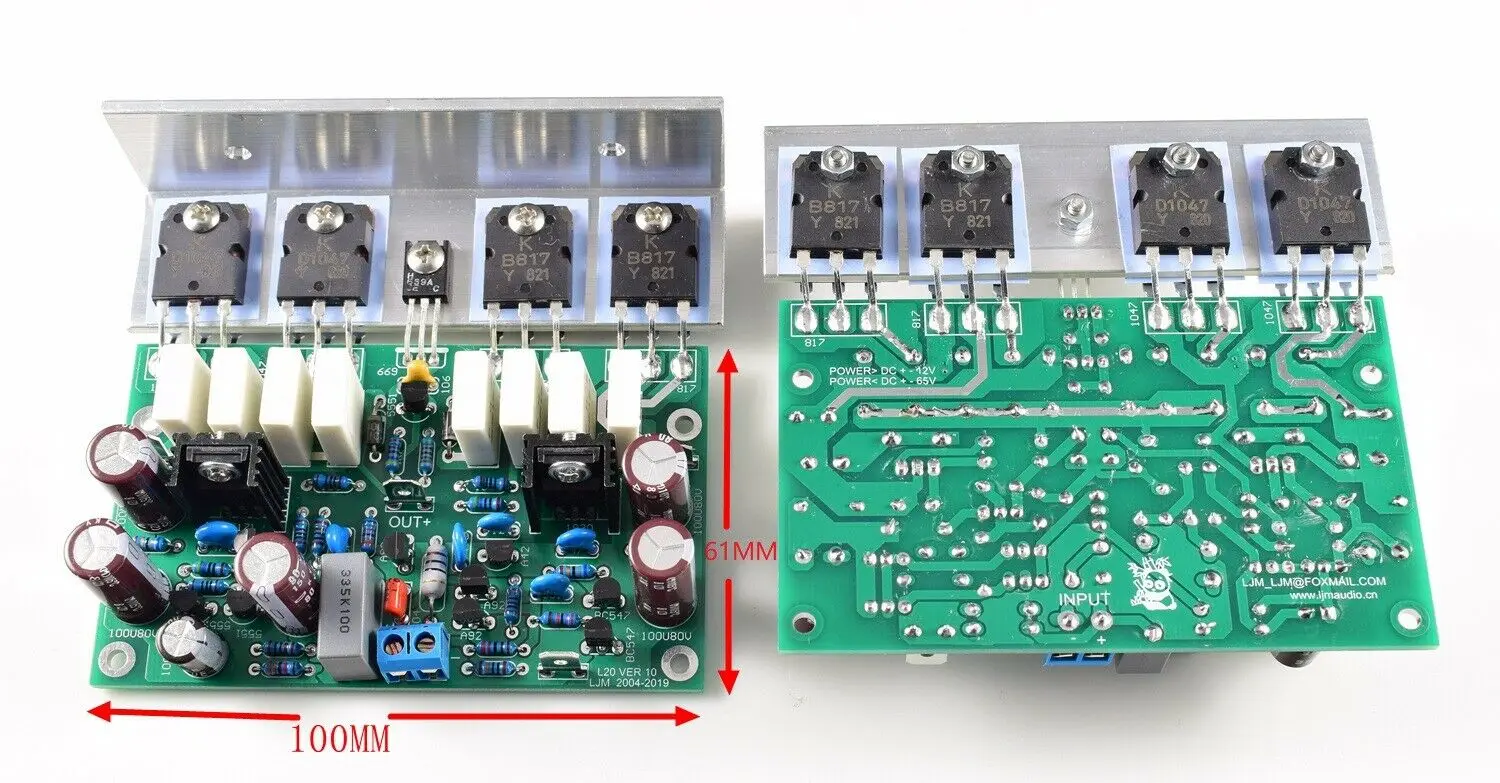 

ZEROZONE One Pair L20 V10 Ultra Low Distortion Power Amp Board 200W+200W 8R L14-12