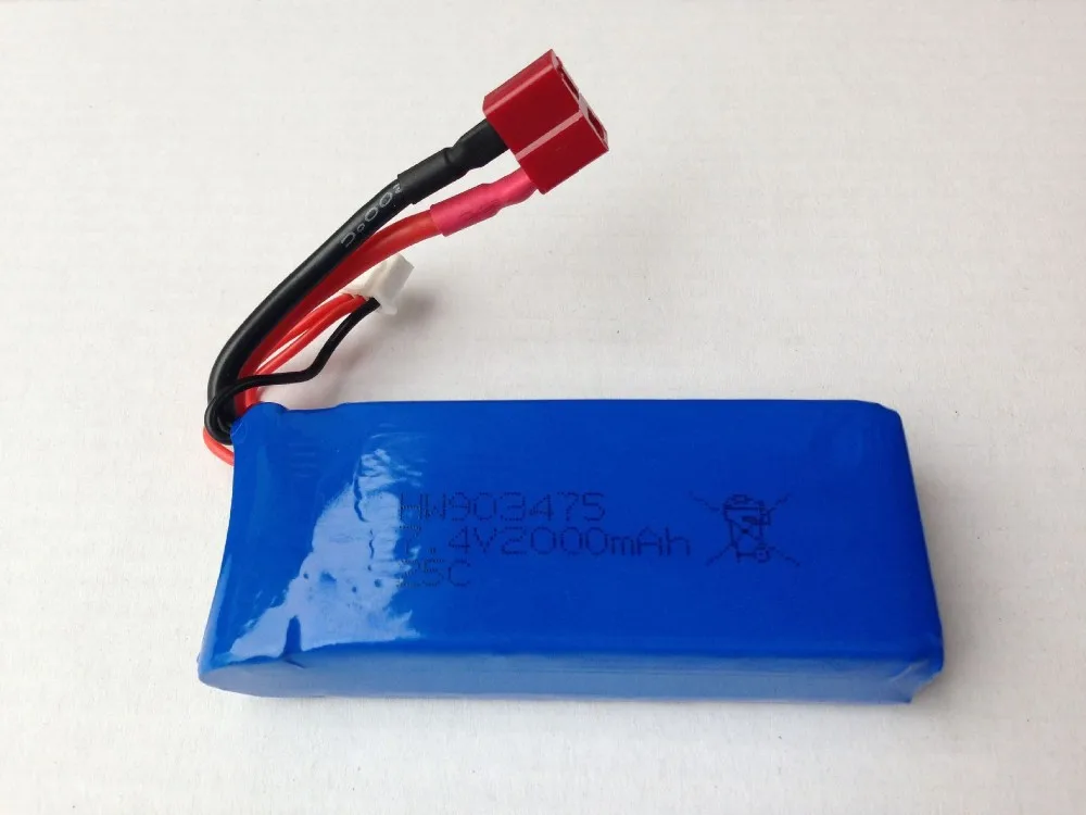 

(T Type Connector) syma X8C / X8W battery 7.4V 2000mAh battery for Syma X8C / X8C-1 RC Quadcopter WLtoys L202 battery