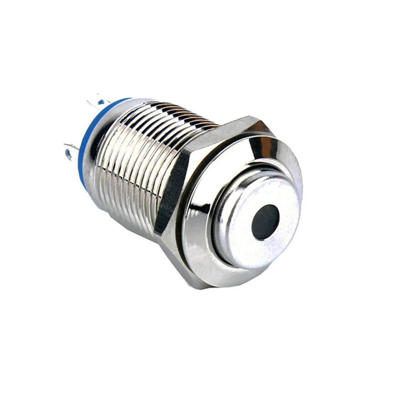 

W01 12mm High Round Push Button 1NO Dot Illuminated LED IP65 Push Button Switch