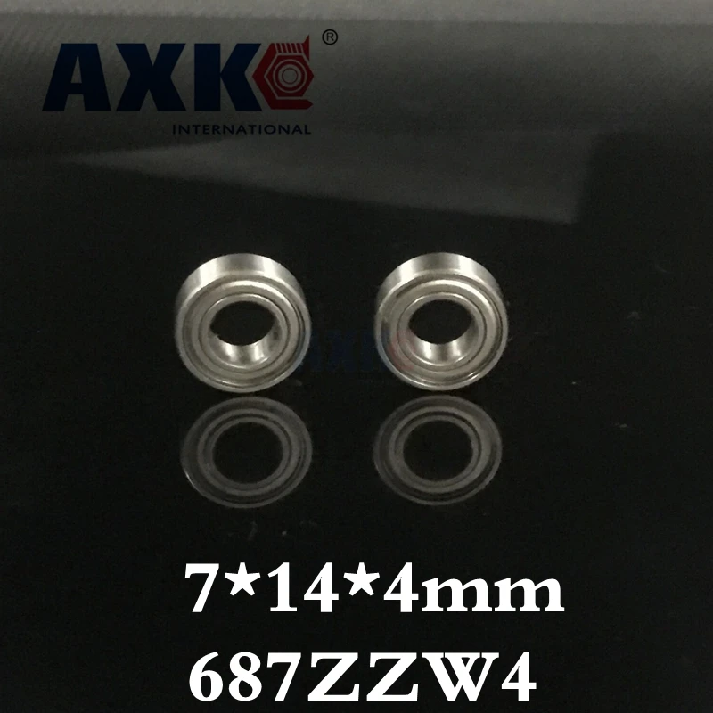 AXK  687W4 687zzw4 7x14x4mm 7*14*4mm  miniature deep groove ball bearing 687/4ZZ  7x14x4 bearing 5PCS